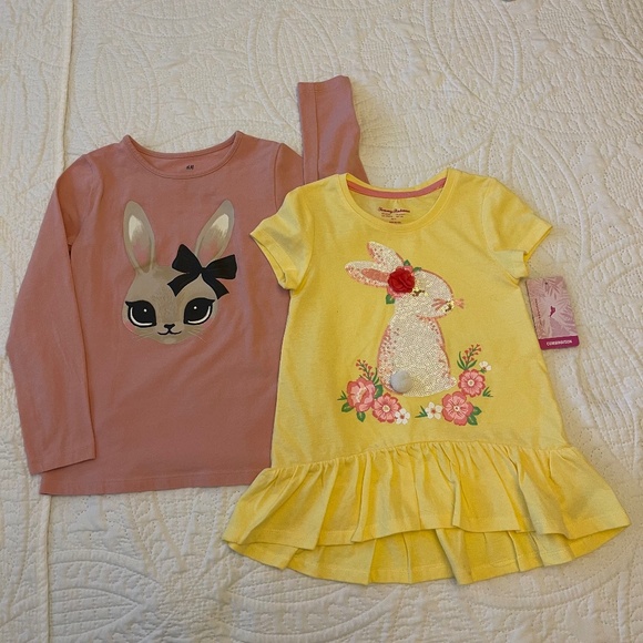 Girls Tommy Bahama & H&M Bunny 🐰 Tops Shirts - Picture 1 of 16
